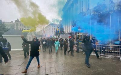 Відбулися перші зіткнення правоохоронців і підприємців в центрі столиці
